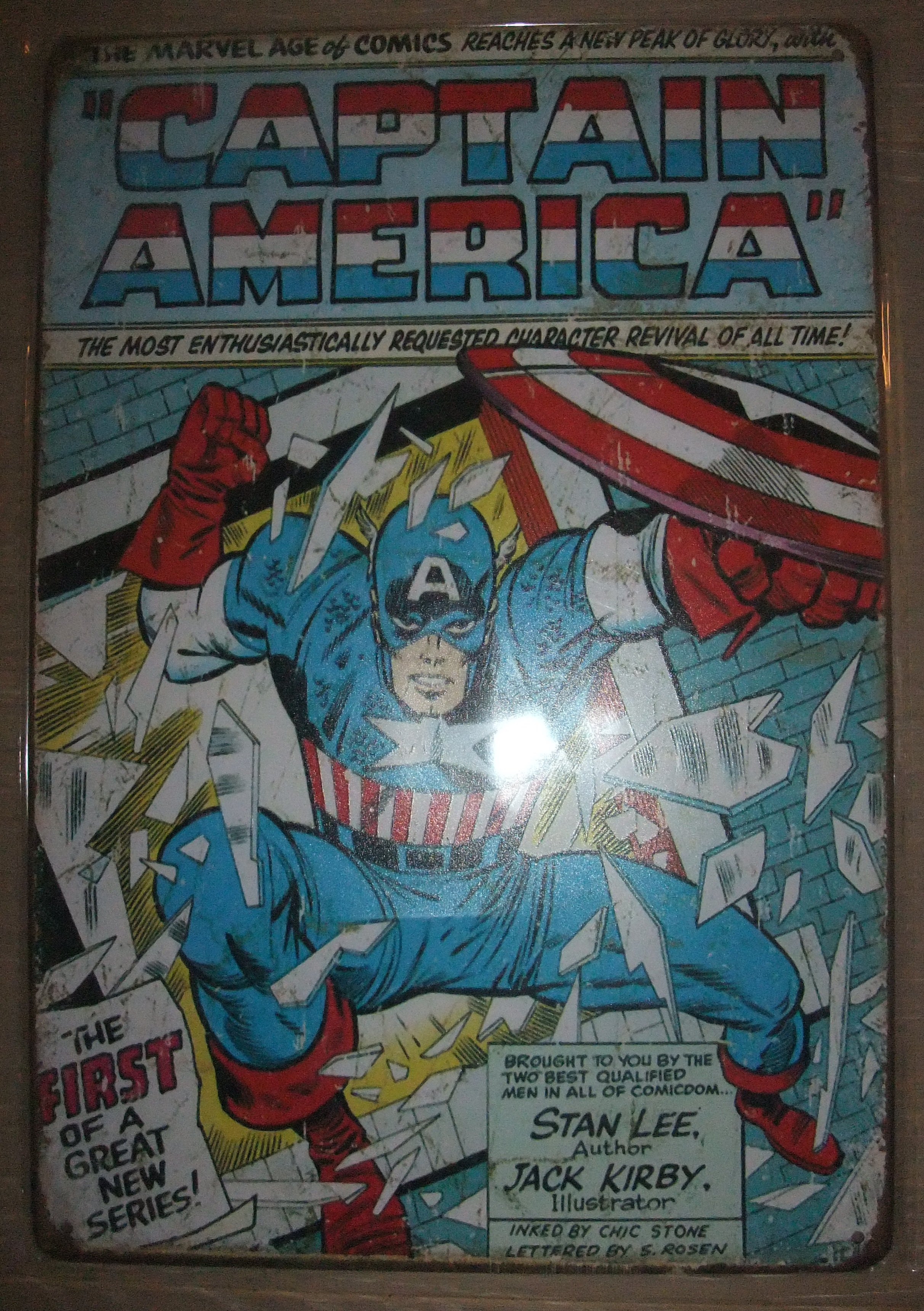 Captain America Wandbord ‘Retro’ – Metaal.