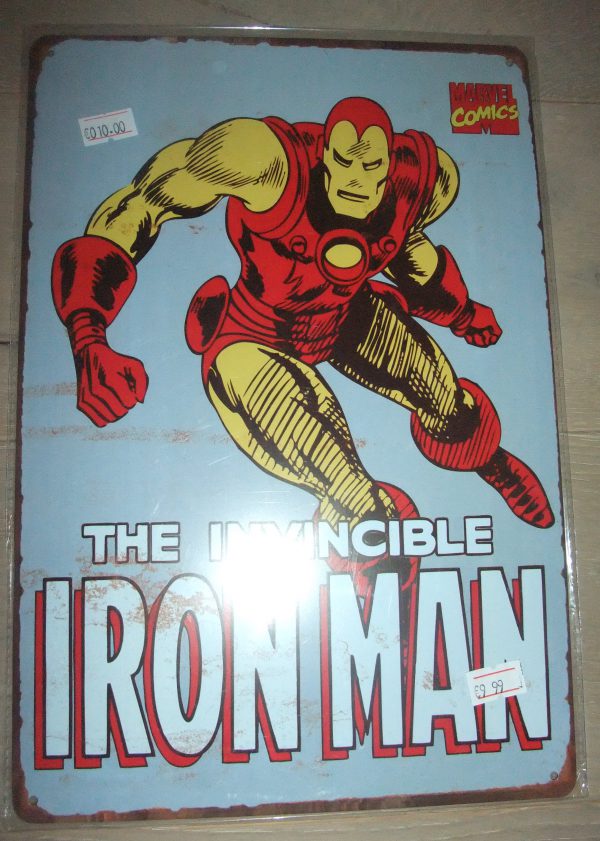Iron Man Wandbord 'Retro' - Metaal.